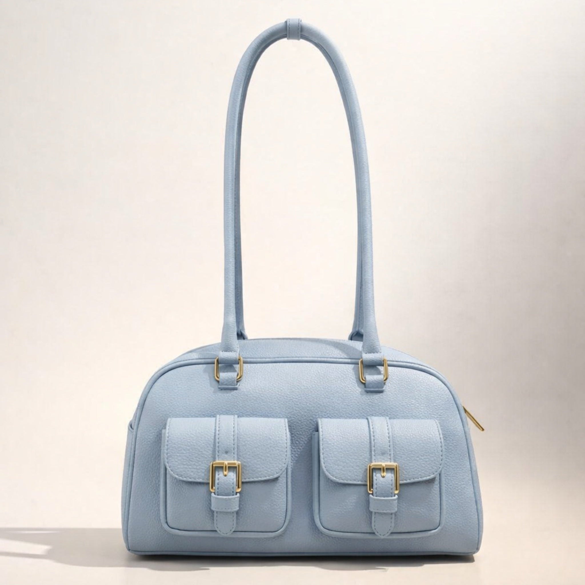 GIORGIA BAG – Borsa a Spalla in Vera Pelle con Tasche Frontali