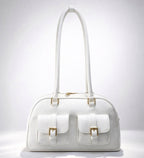 Giorgia Bag – Borsa a Spalla in Vera Pelle con Tasche Frontali