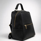MERY NERA - Zaino Donna in Vera Pelle Nero Elegante con Zip – Design Minimal Chic