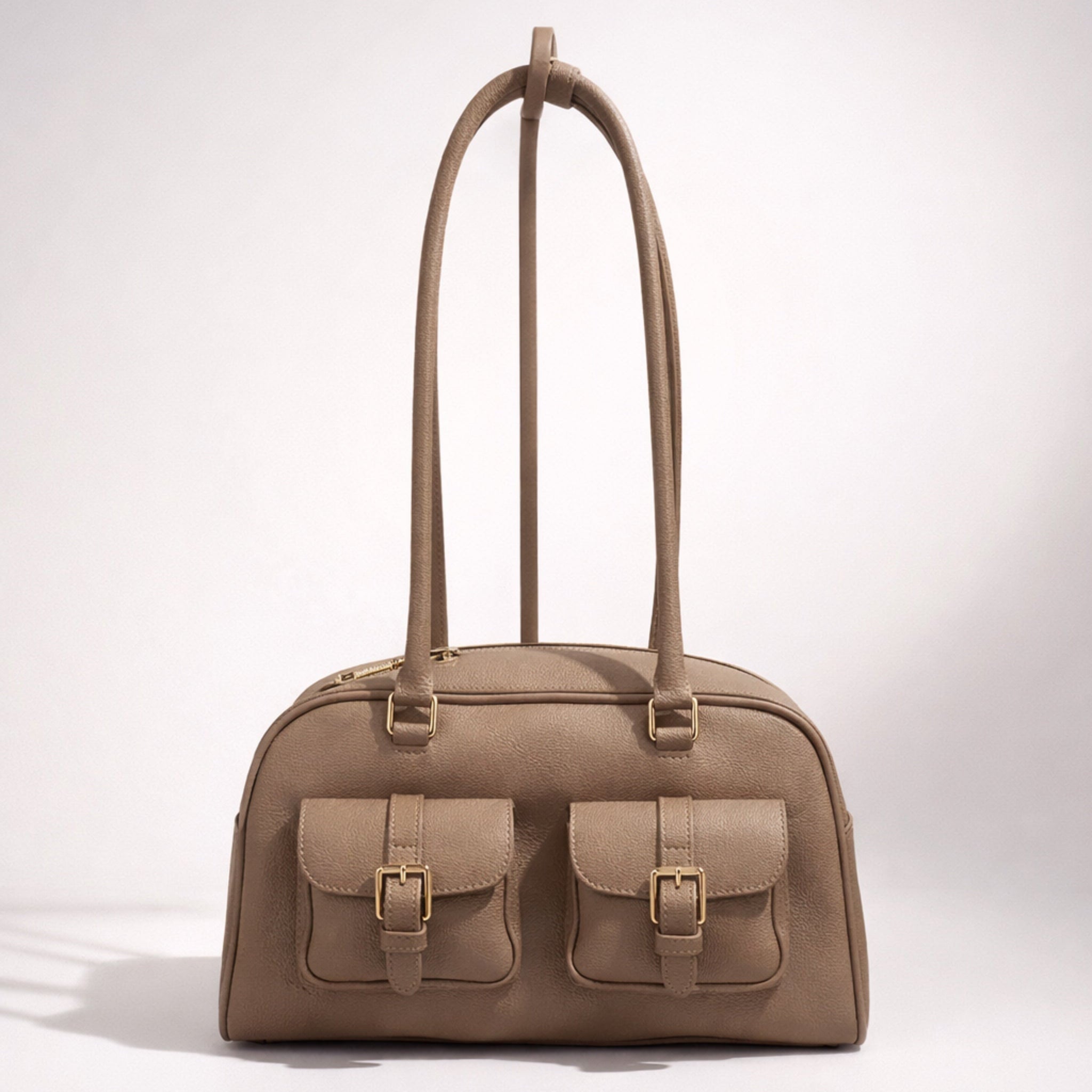 Giorgia Bag – Borsa a Spalla in Vera Pelle con Tasche Frontali