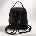 MERY NERA - Zaino Donna in Vera Pelle Nero Elegante con Zip – Design Minimal Chic