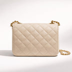 GIULIA BAG – Borsa a Tracolla in Vera Pelle Trapuntata con Catena Oro