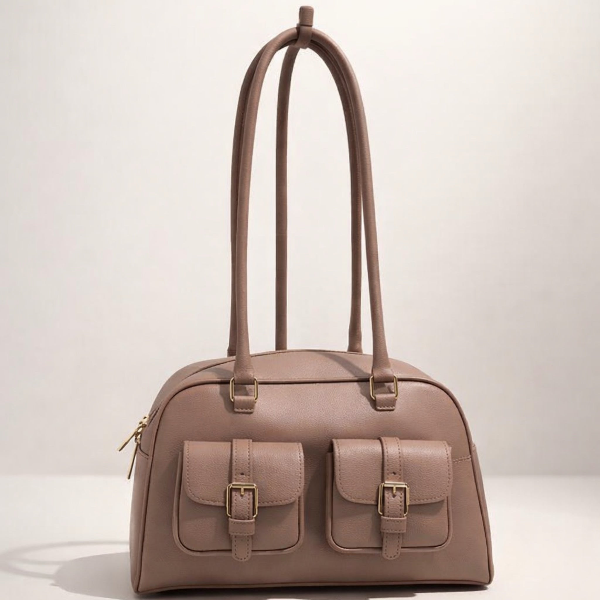 Giorgia Bag – Borsa a Spalla in Vera Pelle con Tasche Frontali