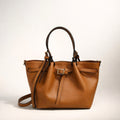GAIA BAG SMALL CUOIO CHIARO – Borsa in Vera Pelle Compatta ed Elegante