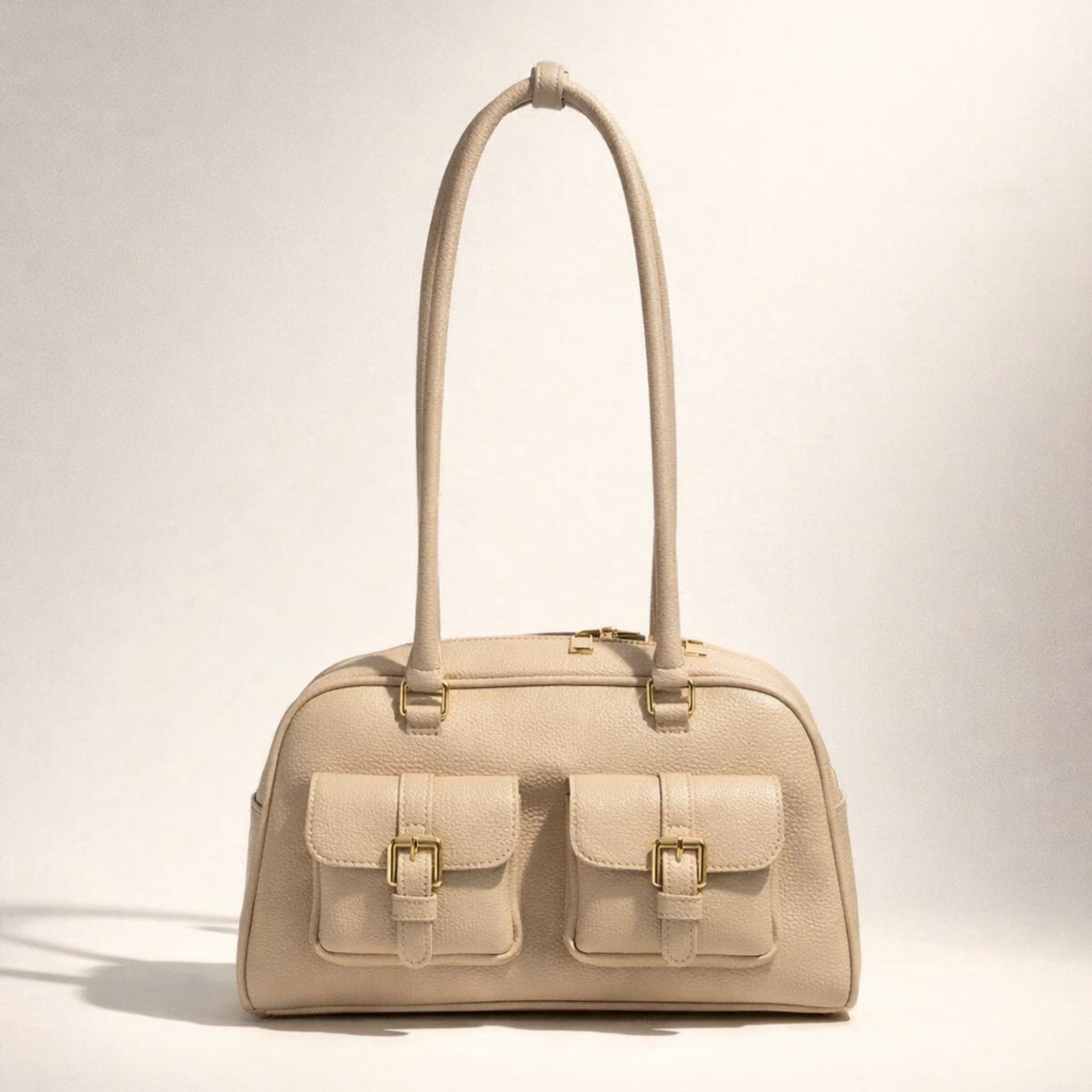 Giorgia Bag – Borsa a Spalla in Vera Pelle con Tasche Frontali