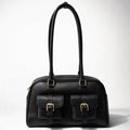 Giorgia Bag – Borsa a Spalla in Vera Pelle con Tasche Frontali