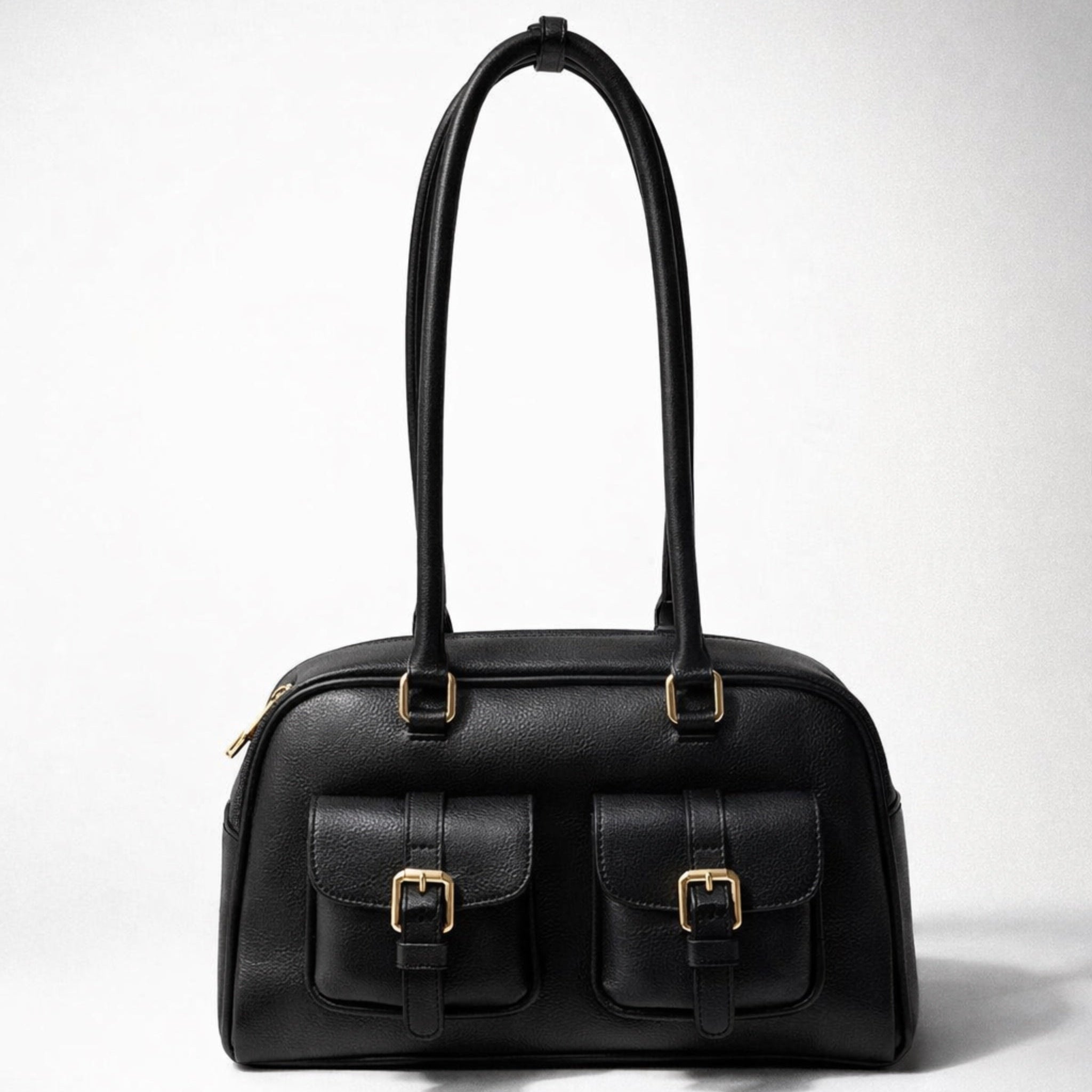 Giorgia Bag – Borsa a Spalla in Vera Pelle con Tasche Frontali