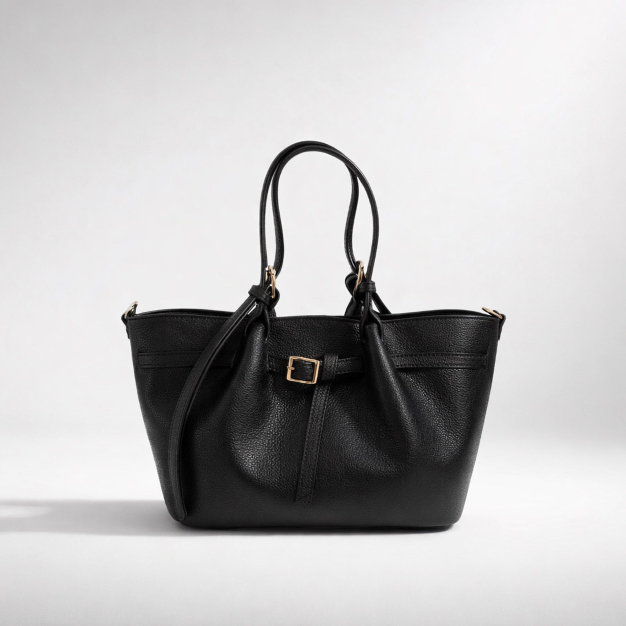 GAIA BAG SMALL NERO – Borsa in Vera Pelle Compatta ed Elegante