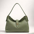 SIMONA BAG  VERDE – Borsa a Spalla in Vera Pelle Elegante con Chiusura Gioiello