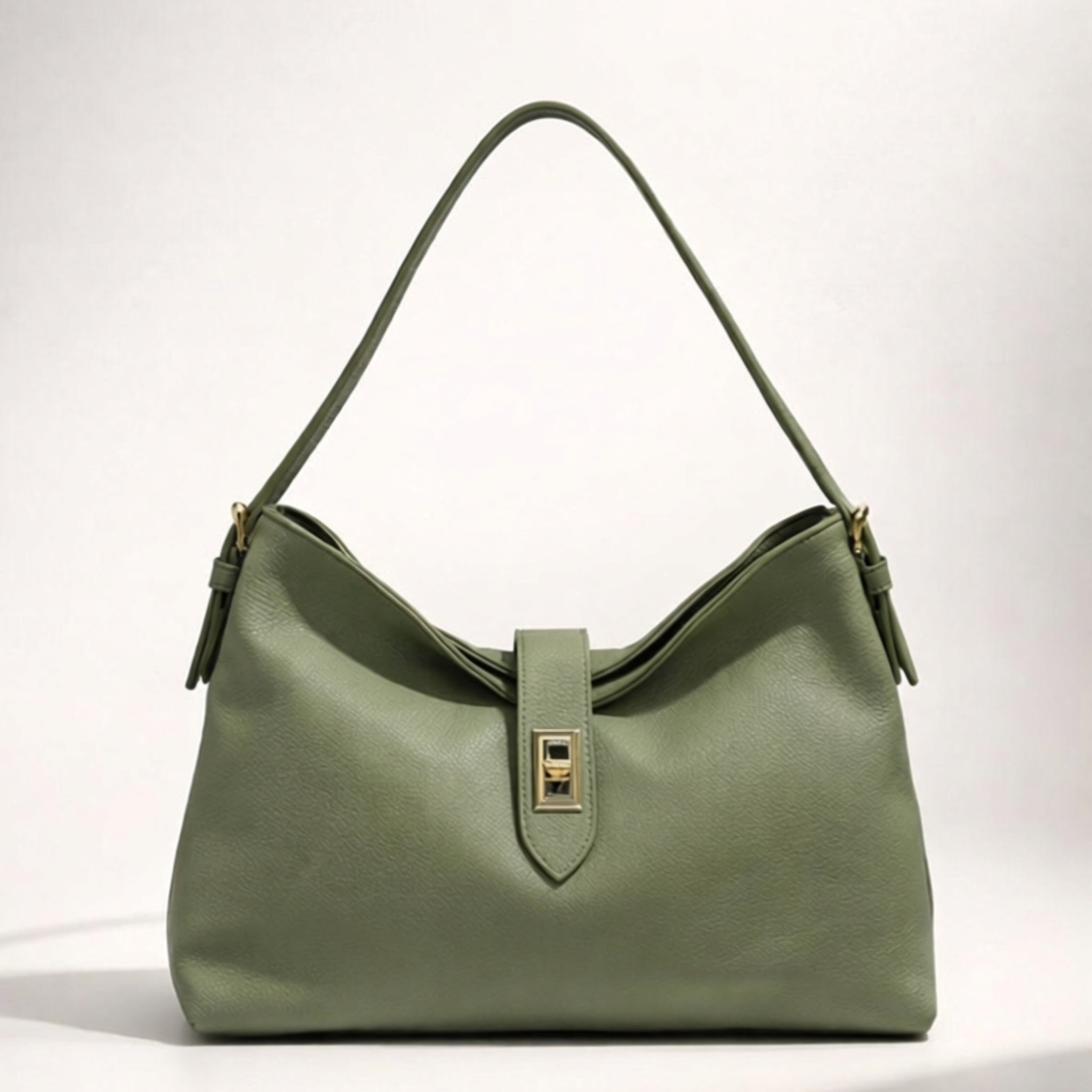 Simona  – Borsa a Spalla in Vera Pelle Elegante con Chiusura Gioiello