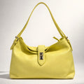 SIMONA BAG GIALLO – Borsa a Spalla in Vera Pelle Elegante con Chiusura Gioiello