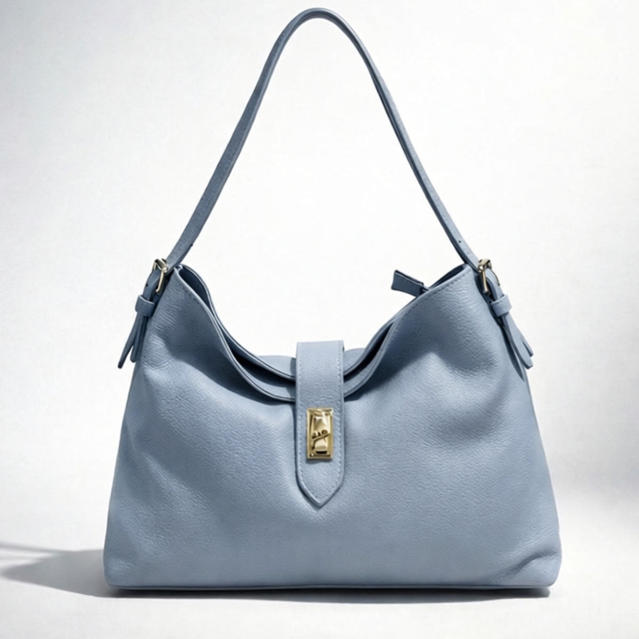 Simona  – Borsa a Spalla in Vera Pelle Elegante con Chiusura Gioiello