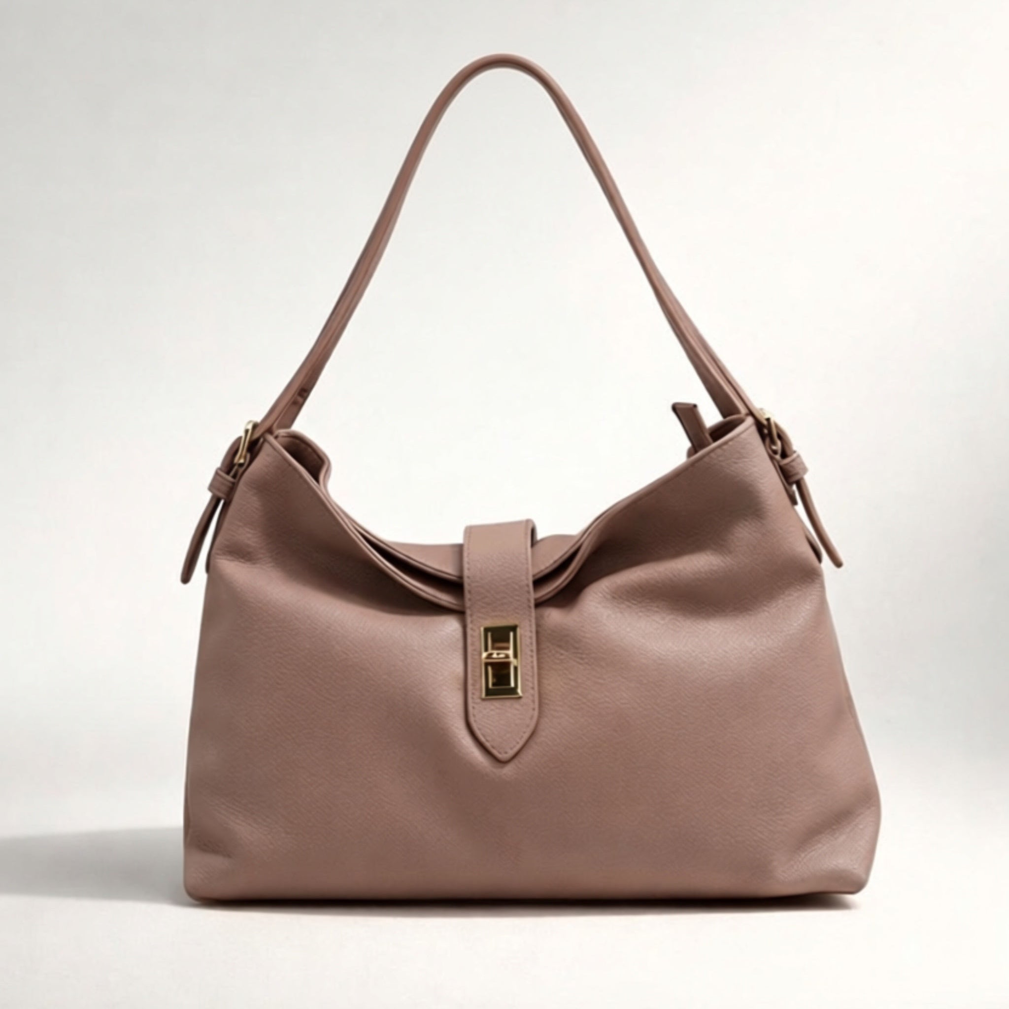 Simona  – Borsa a Spalla in Vera Pelle Elegante con Chiusura Gioiello