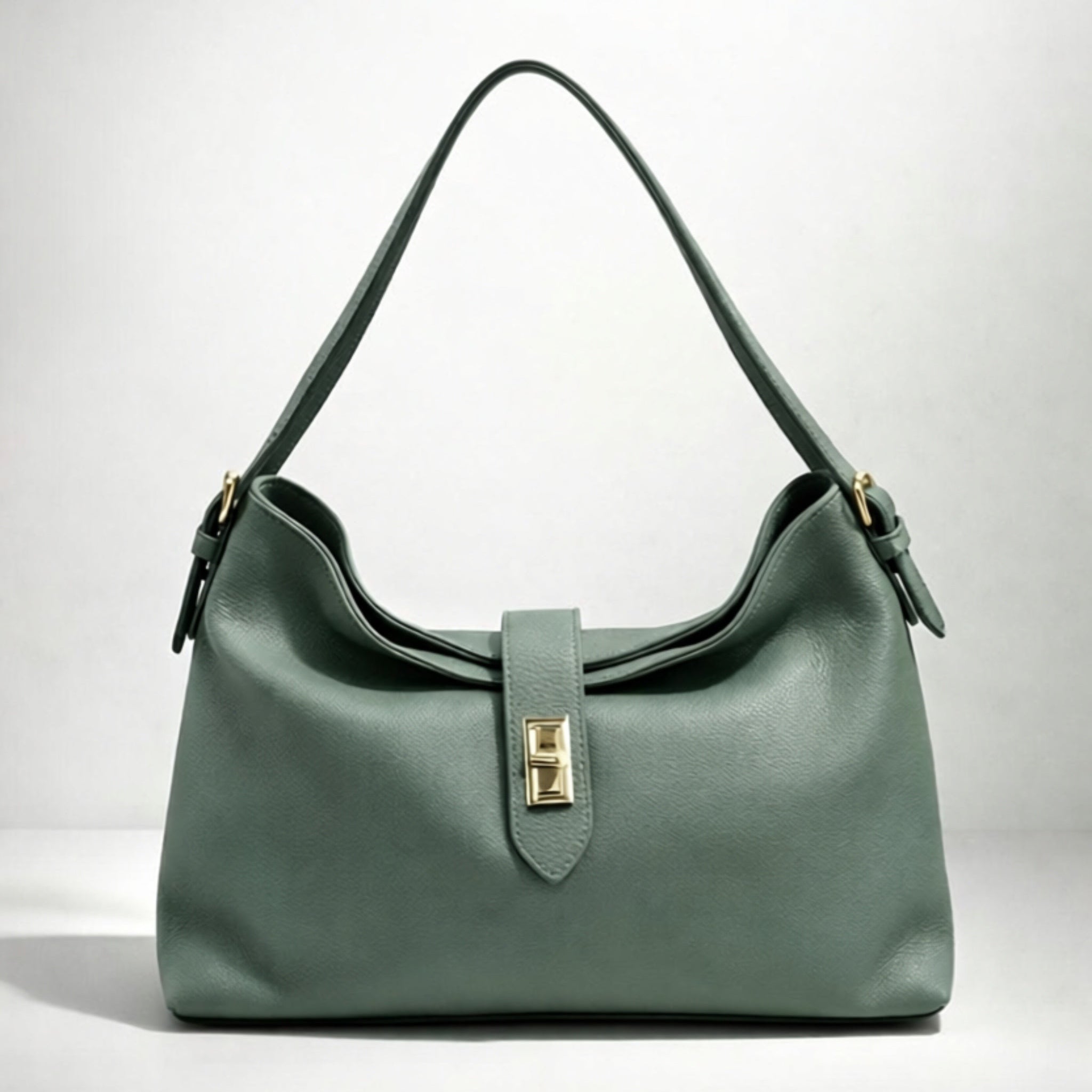 Simona  – Borsa a Spalla in Vera Pelle Elegante con Chiusura Gioiello