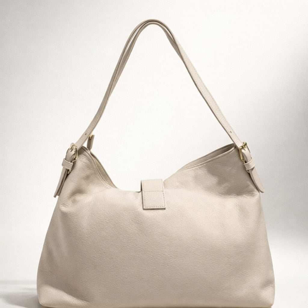 Simona  – Borsa a Spalla in Vera Pelle Elegante con Chiusura Gioiello