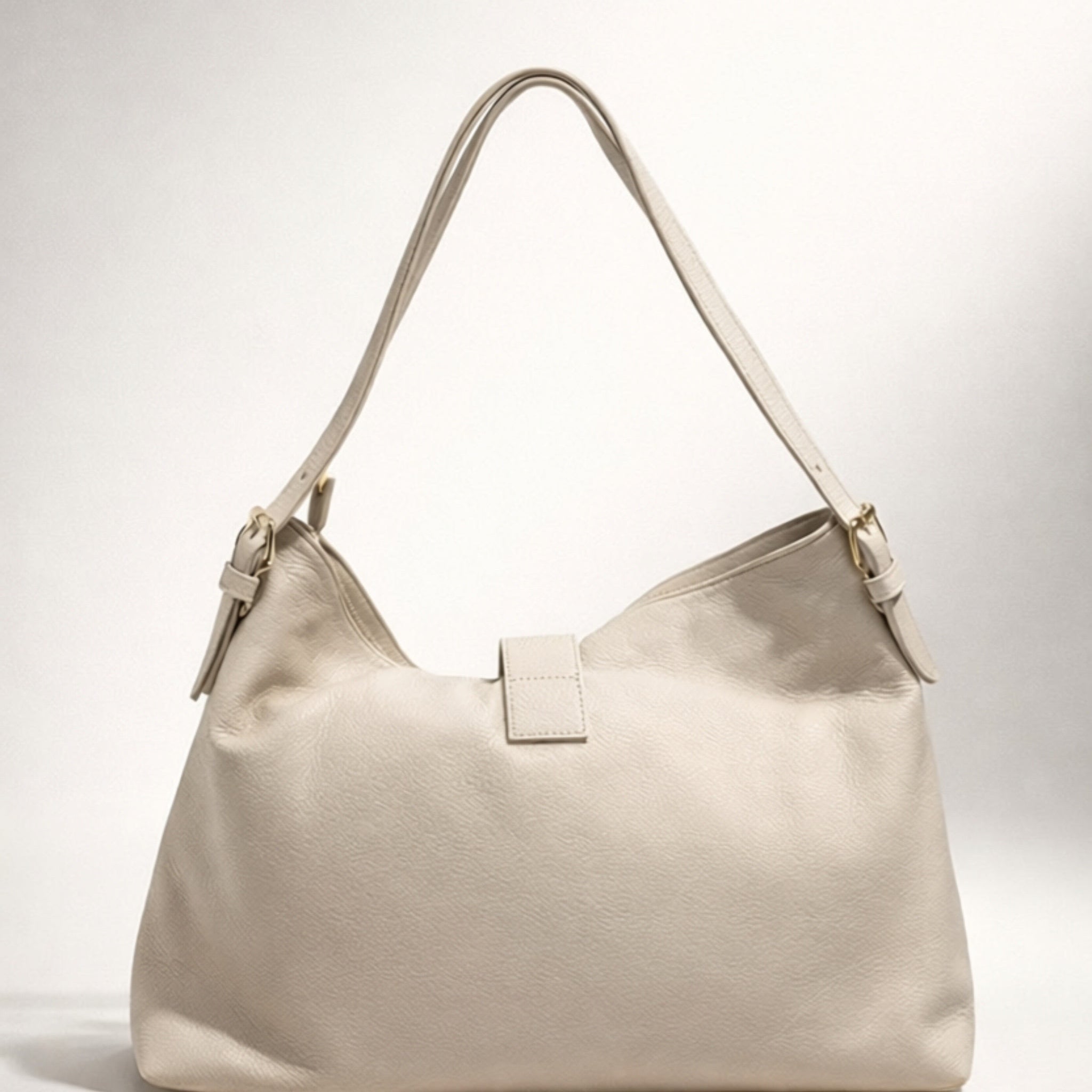 Simona  – Borsa a Spalla in Vera Pelle Elegante con Chiusura Gioiello