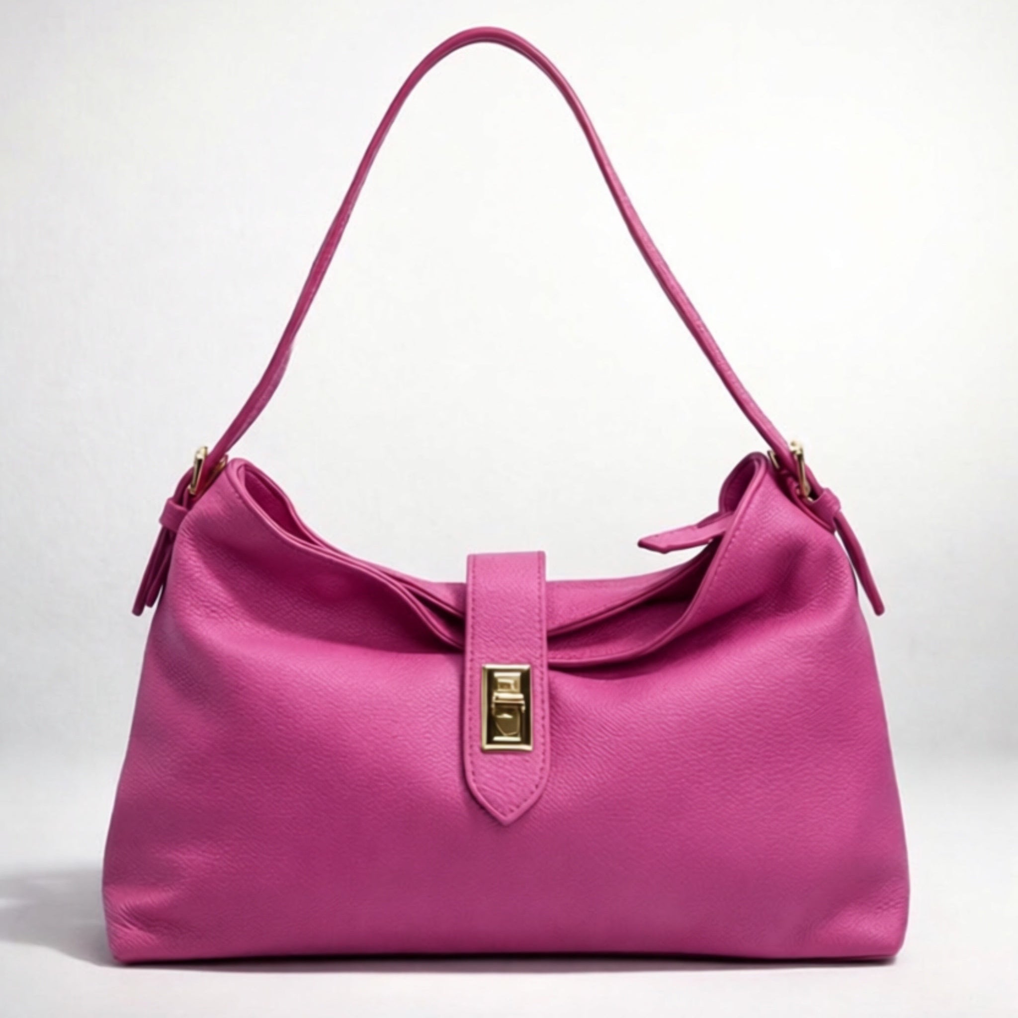 Simona  – Borsa a Spalla in Vera Pelle Elegante con Chiusura Gioiello