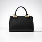 SERENA BAG – Borsa a Mano in Vera Pelle Beige Elegante con Dettagli Oro