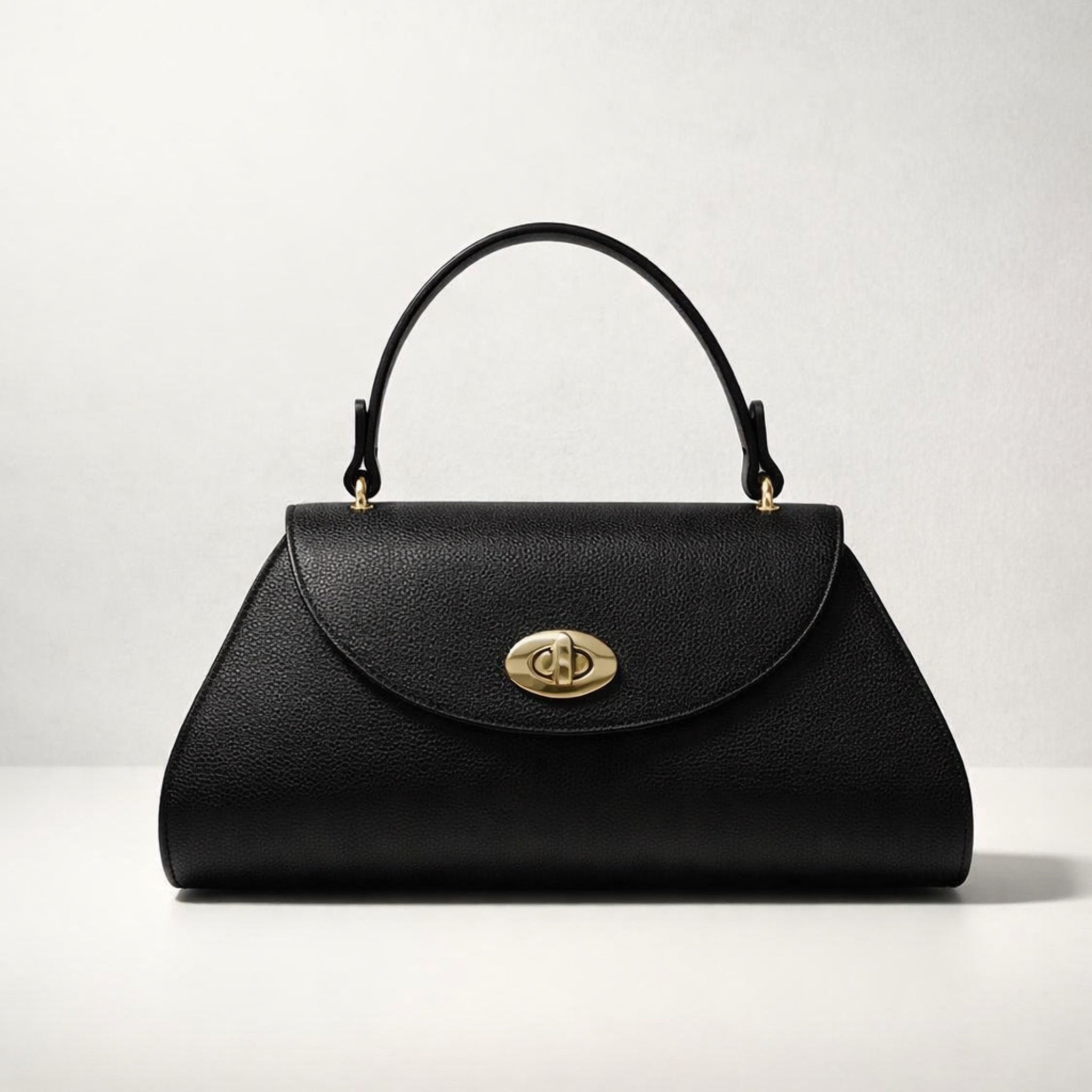 ROBERTA BAG – Borsa a Mano in Vera Pelle Elegante con Chiusura Oro