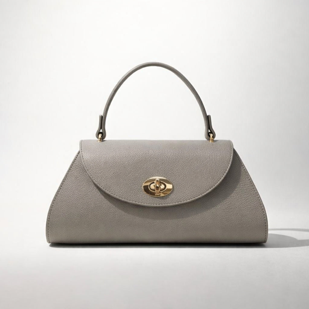 ROBERTA BAG – Borsa a Mano in Vera Pelle Elegante con Chiusura Oro