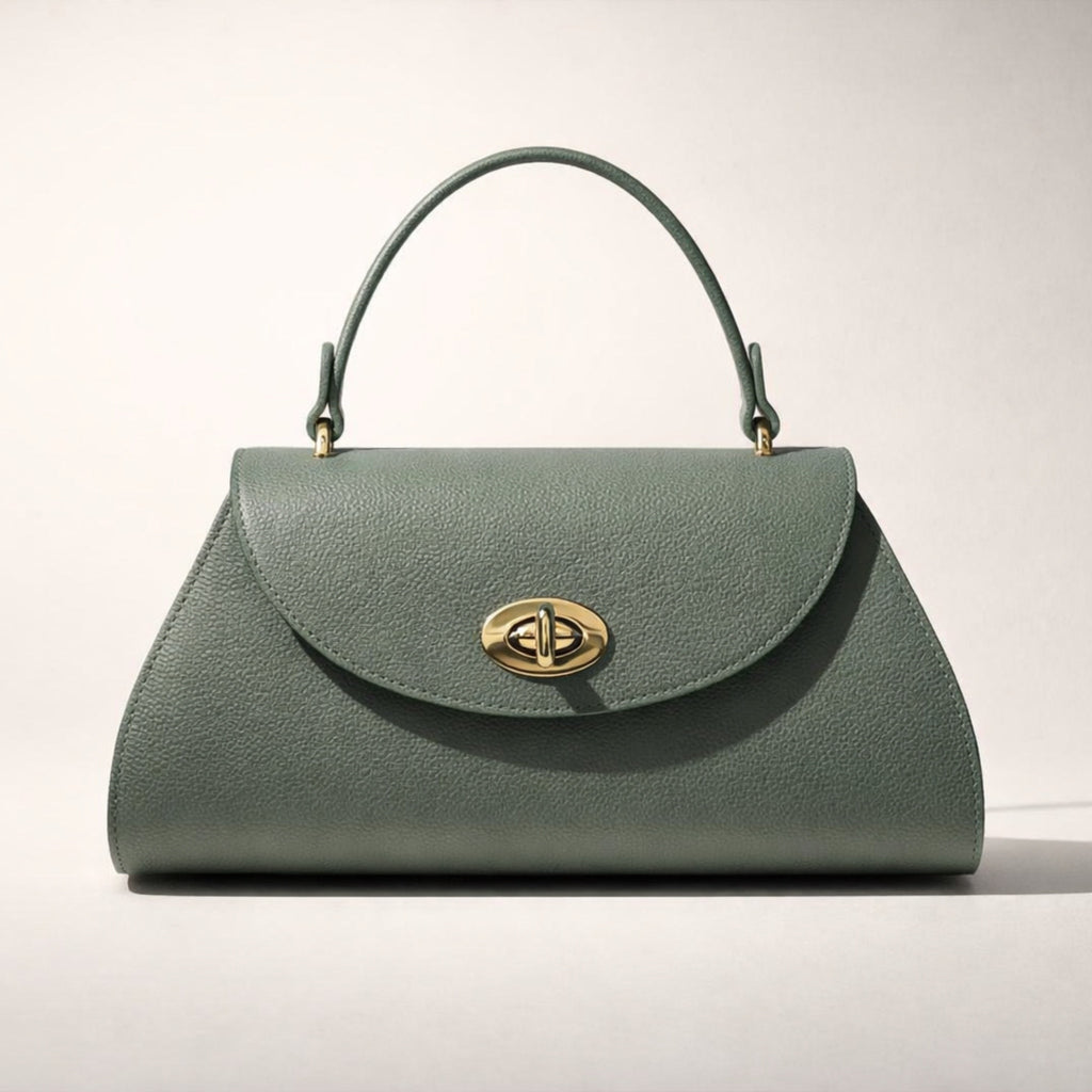 ROBERTA BAG – Borsa a Mano in Vera Pelle Elegante con Chiusura Oro