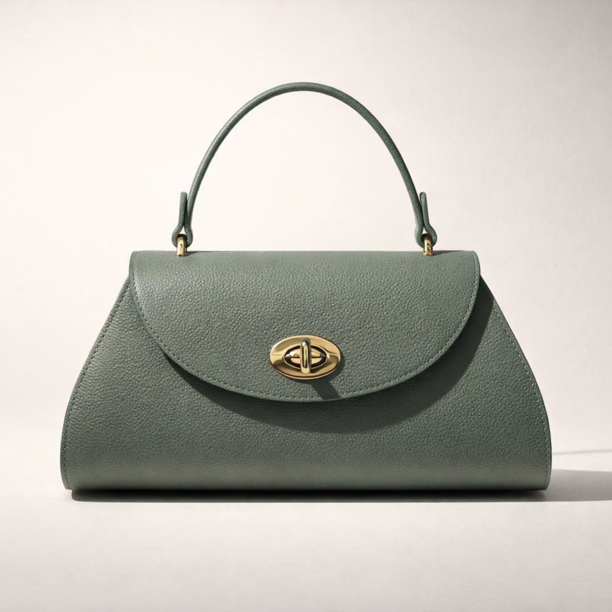 ROBERTA BAG – Borsa a Mano in Vera Pelle Elegante con Chiusura Oro