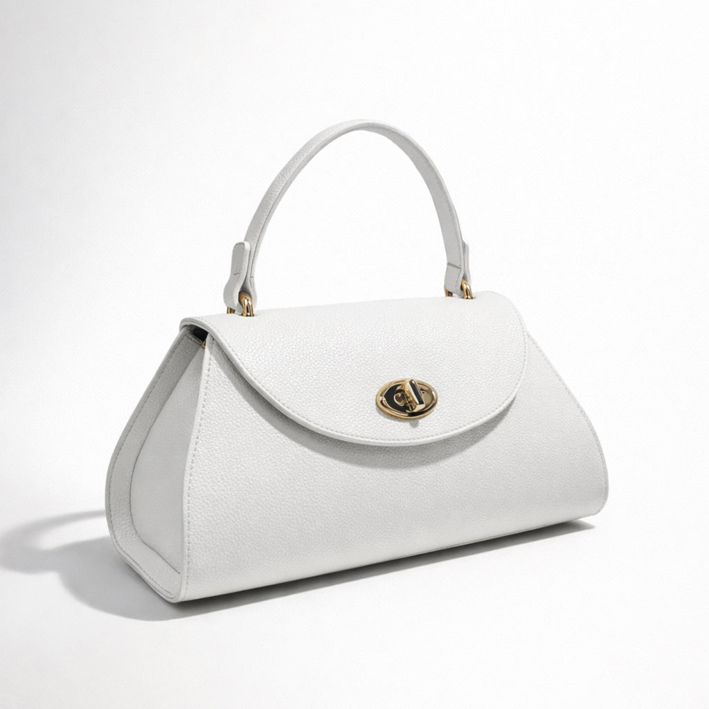 ROBERTA BAG – Borsa a Mano in Vera Pelle Elegante con Chiusura Oro
