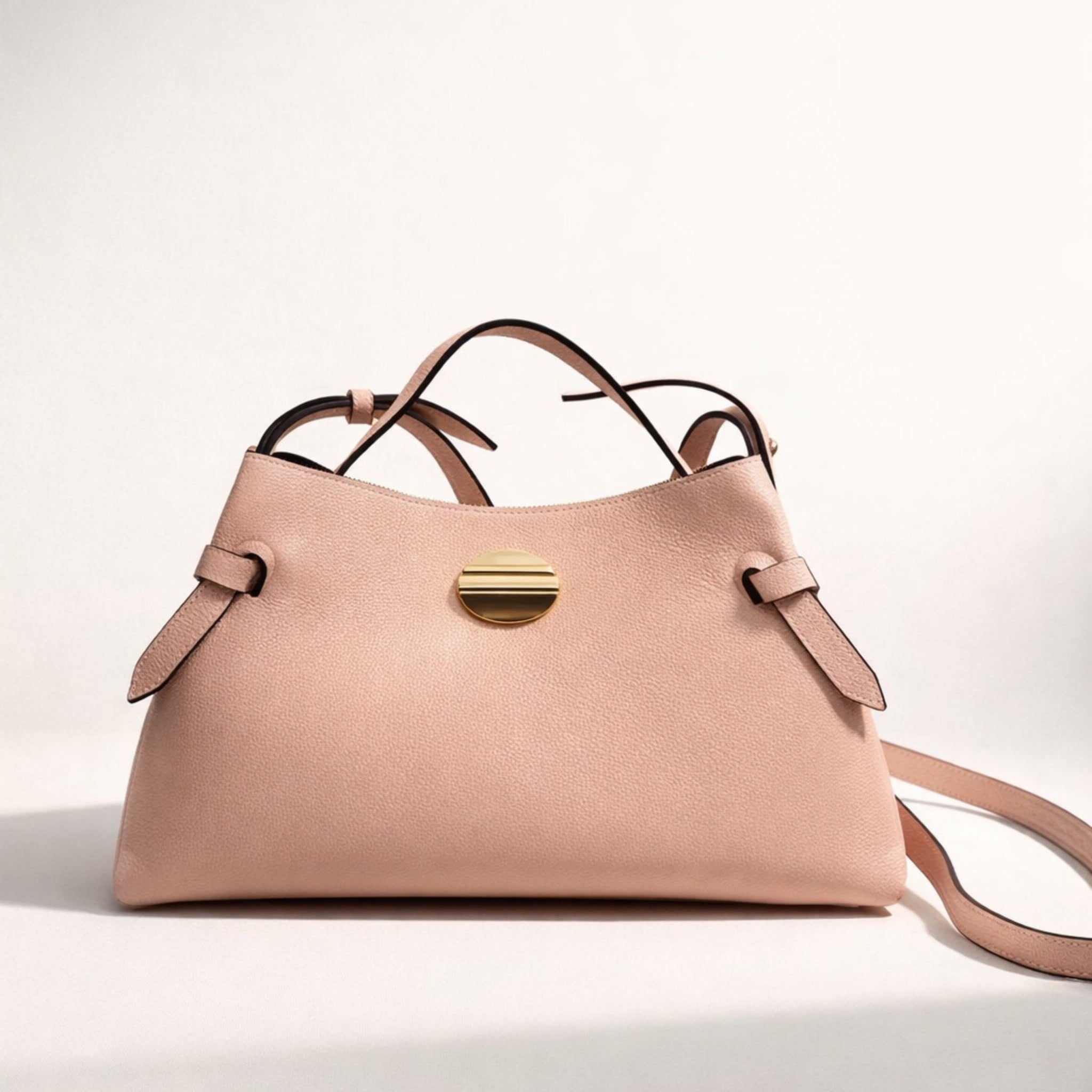 ALESSIA BAG ROSA – Borsa a Mano in Vera Pelle con Tracolla Elegante