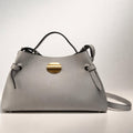 ALESSIA BAG GRIGIO – Borsa a Mano in Vera Pelle con Tracolla Elegante