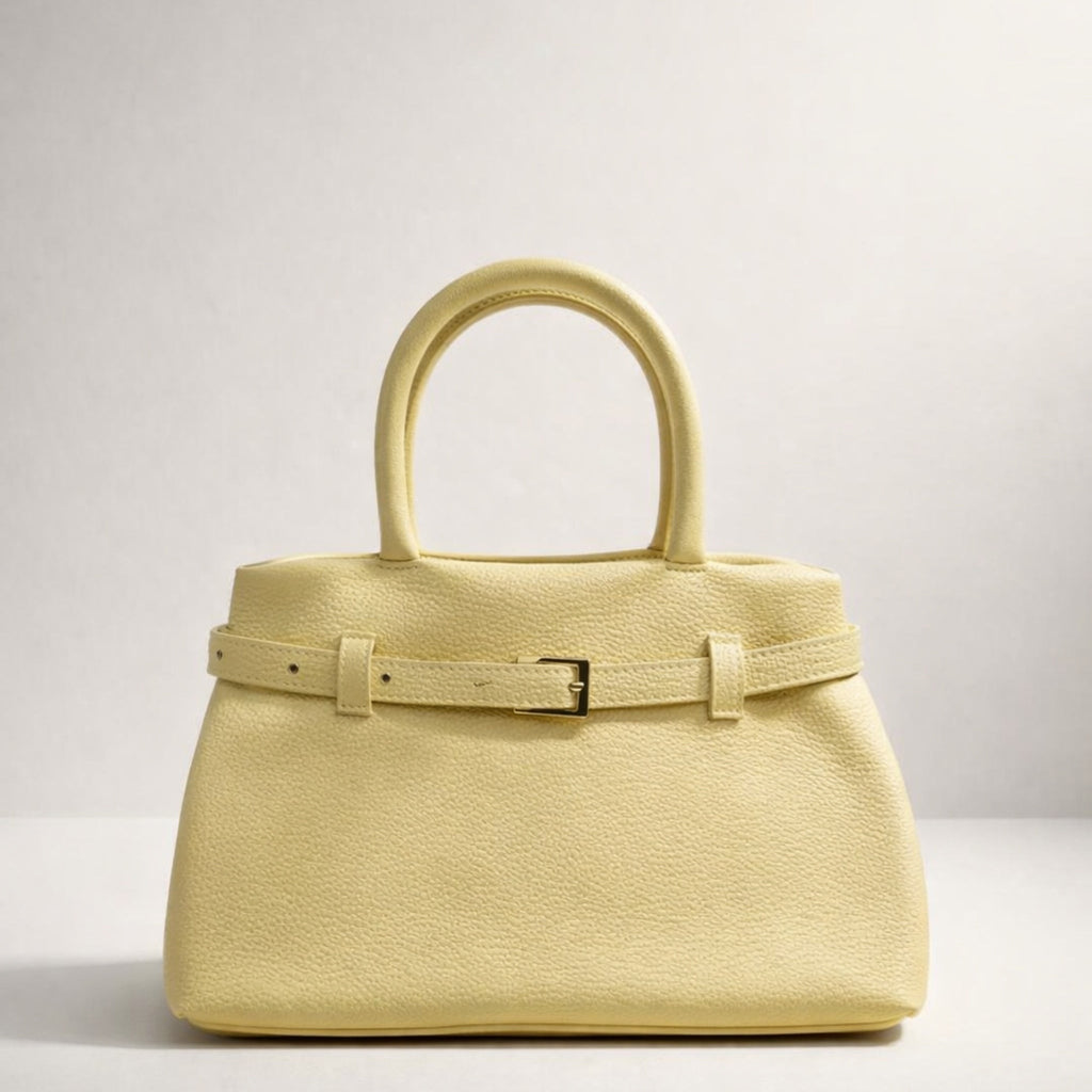 SARA BAG – Borsa in Vera Pelle Trasformabile 2 in 1 con Dettagli Oro