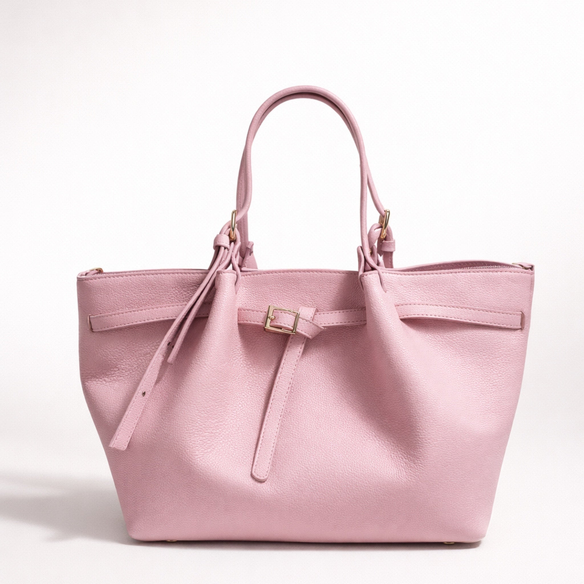 GAIA BAG LARGE ROSA – Borsa Grande in Vera Pelle Gialla Elegante e Capiente